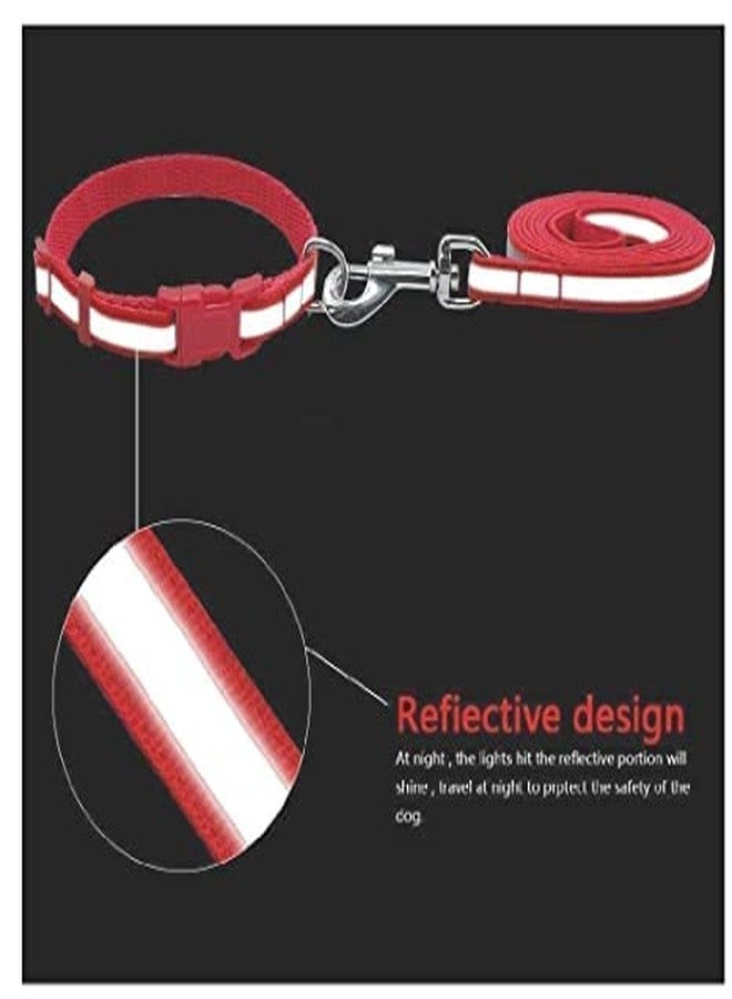 Pups&Pets طقم طوق ومقود قابل للتعديل من Pups&Pets مقاس 15 مم، مصنوع من النايلون العاكس، مناسب لجميع سلالات الكلاب والقطط والجراء (اللون حسب التوافر). - Image 5